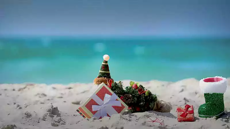 merry christmas gif beach images