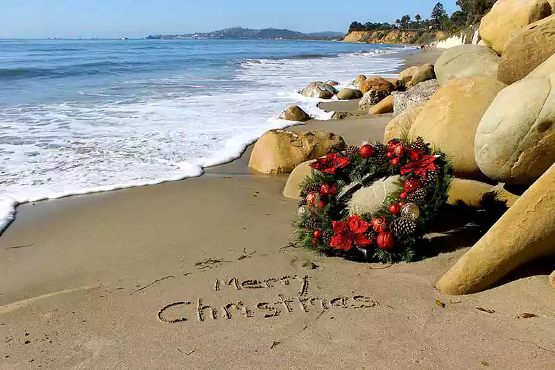 merry christmas gif beach images
