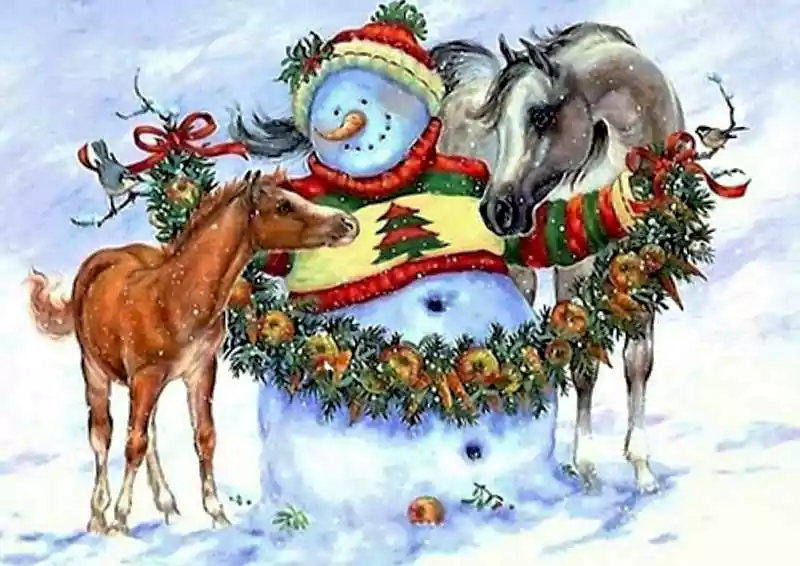 merry christmas horse pic