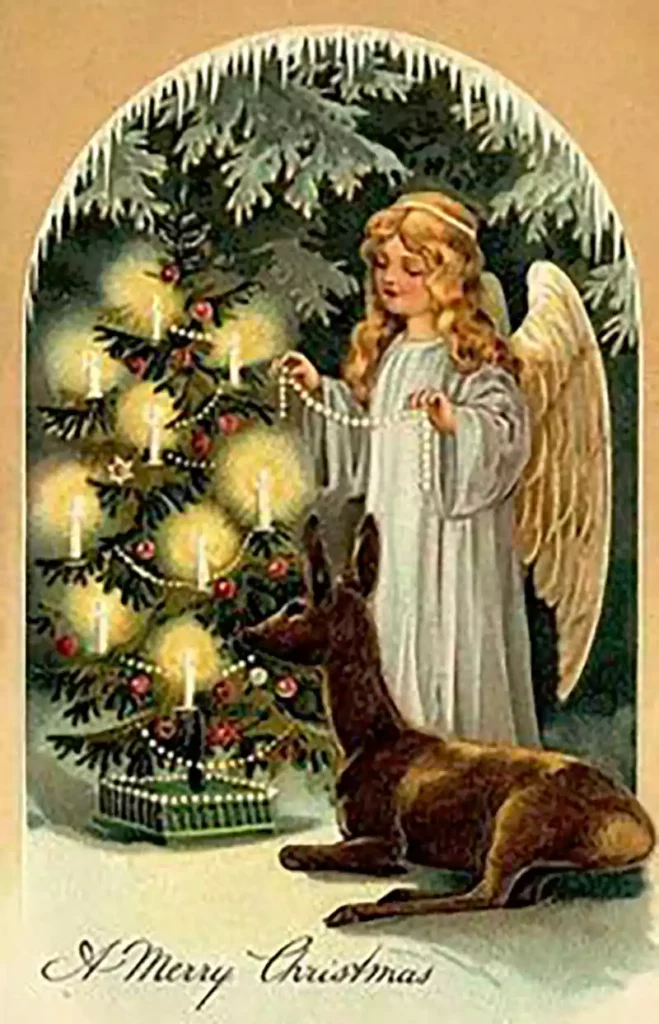 merry christmas image with angels