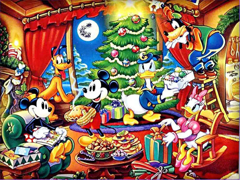 merry christmas images with mickey mouse