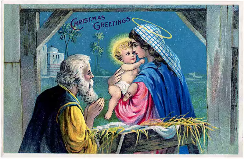 merry christmas images with nativity scene
