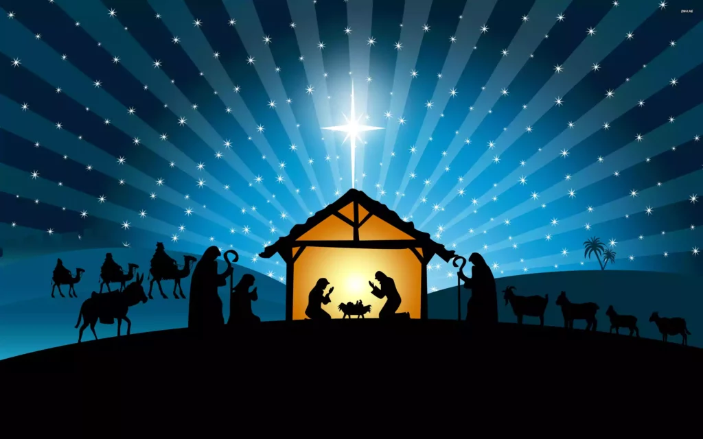 merry christmas nativity images free