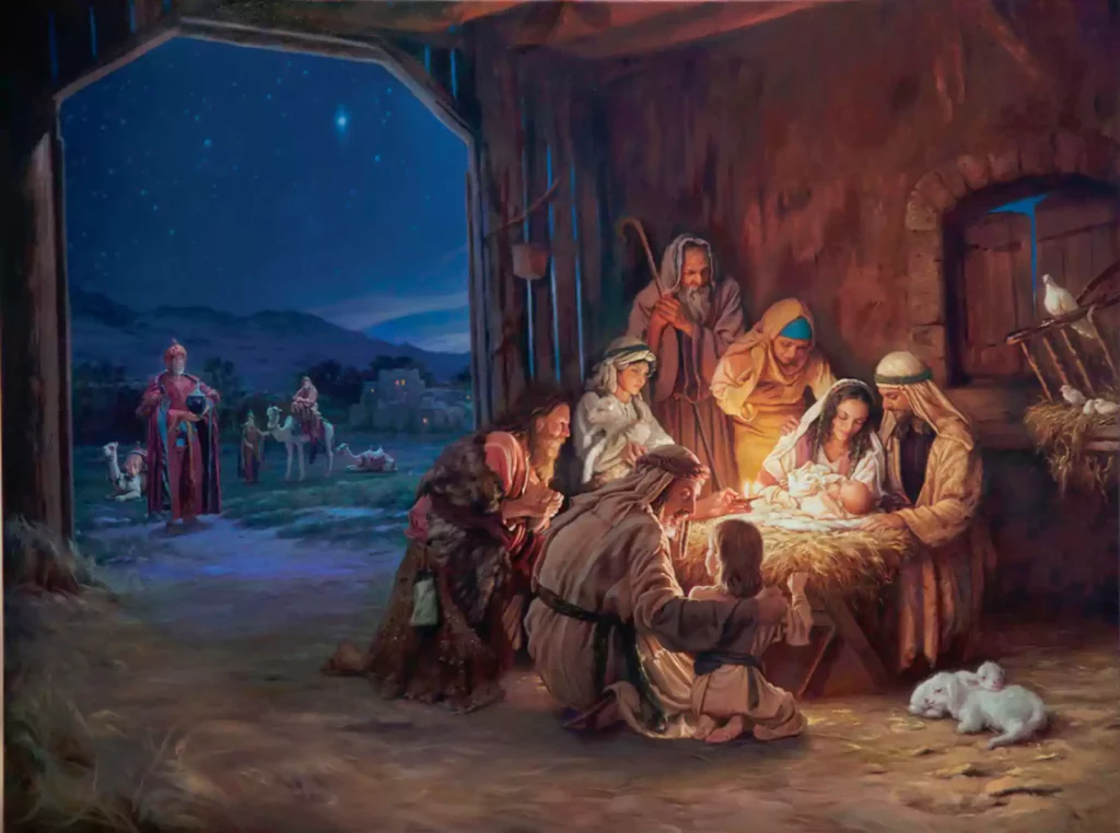 merry christmas nativity scene images