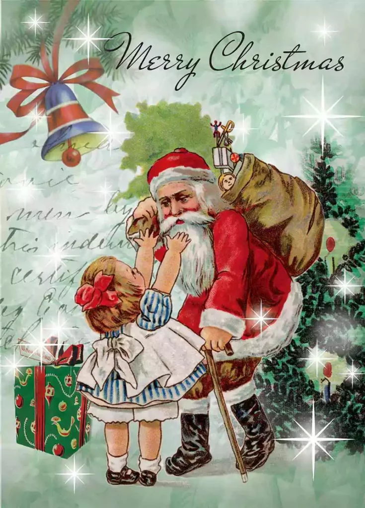 merry christmas vintage images