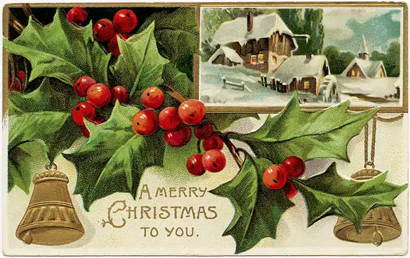 merry christmas vintage images