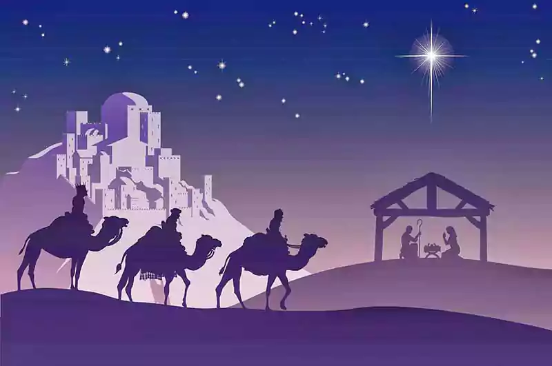 merry christmas with nativity image
