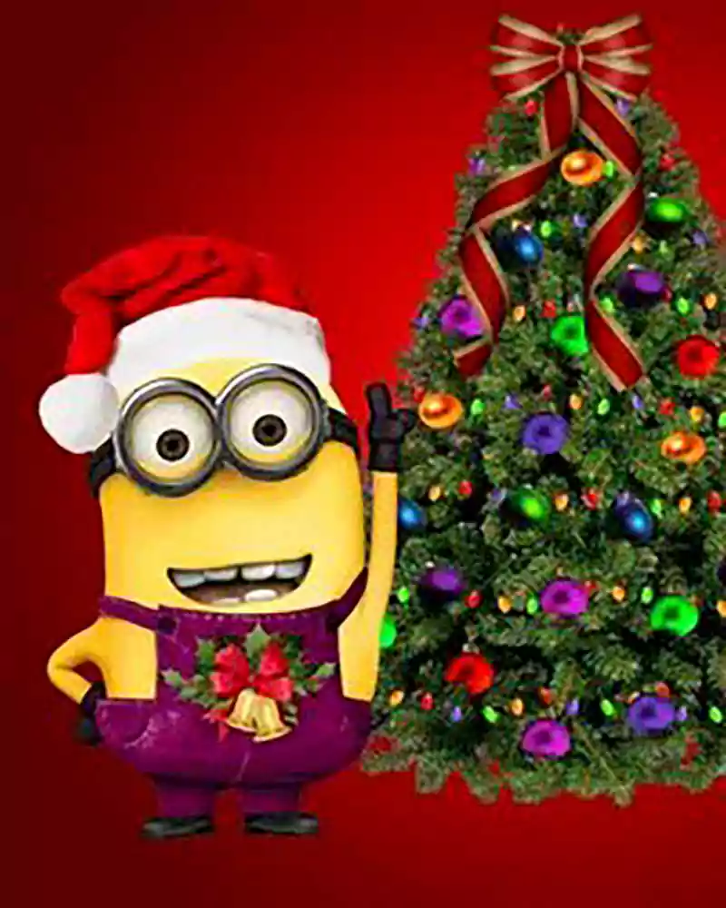minion merry christmas images