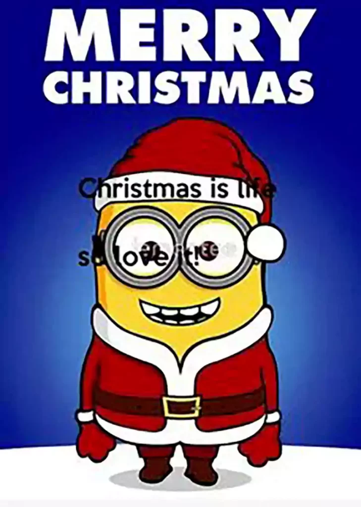minion merry christmas images