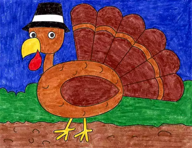 thanksgiving baby turkey cartoon drawings