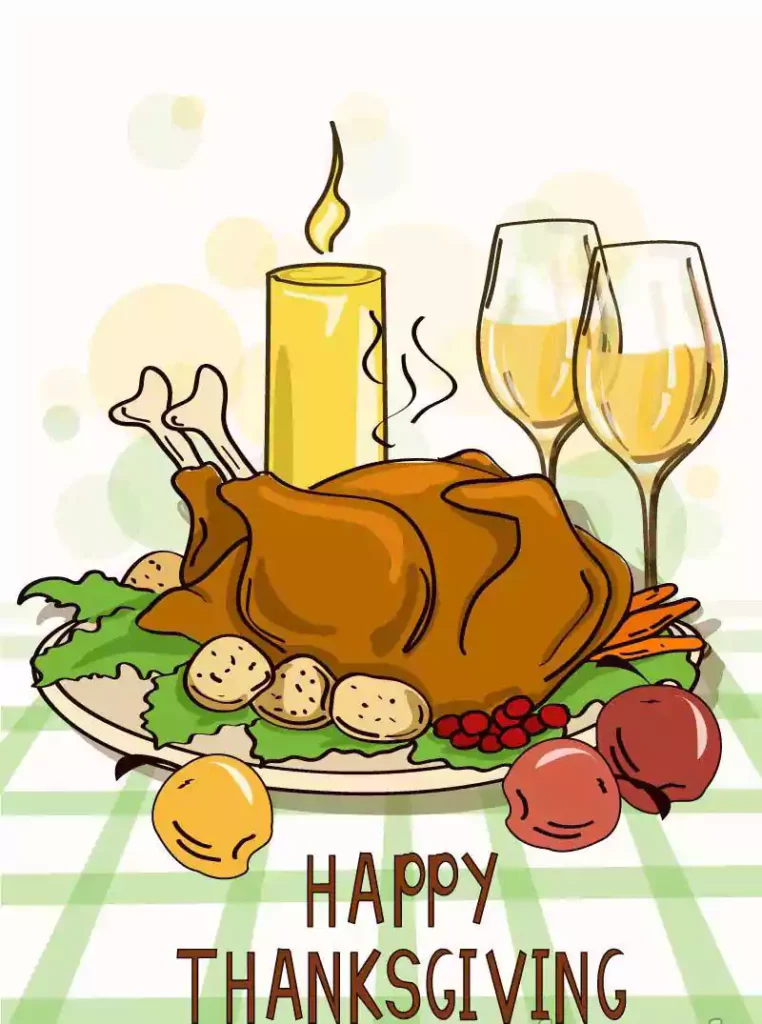 thanksgiving meal cartoon