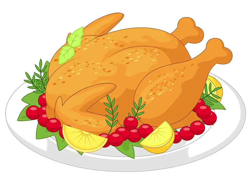 thanksgiving roasted turkey clipart