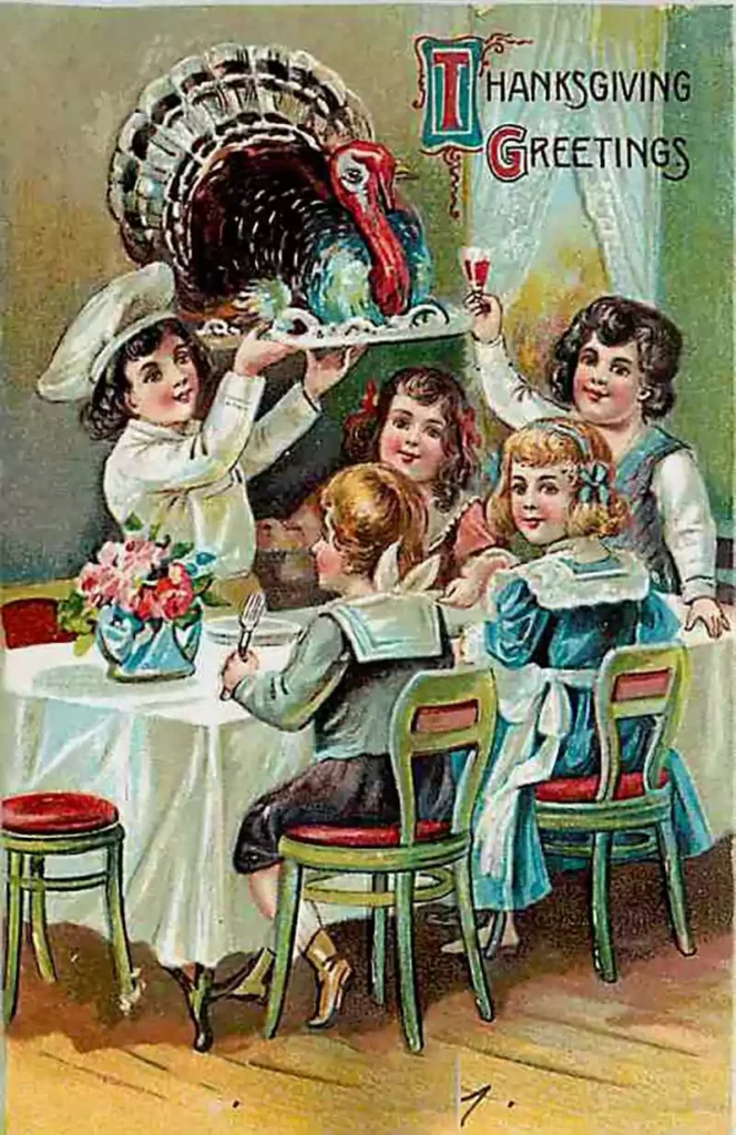vintage thanksgiving dinner images family
