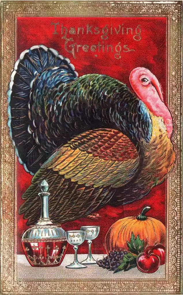 vintage thanksgiving postcard