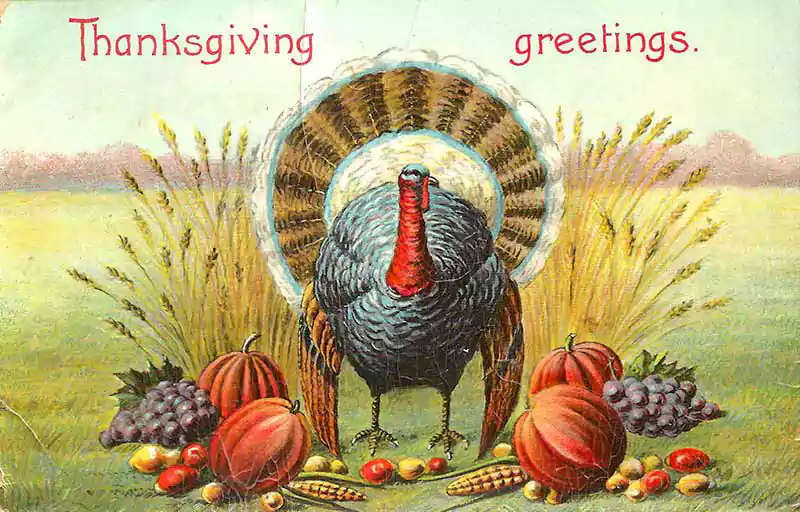 weird vintage thanksgiving image