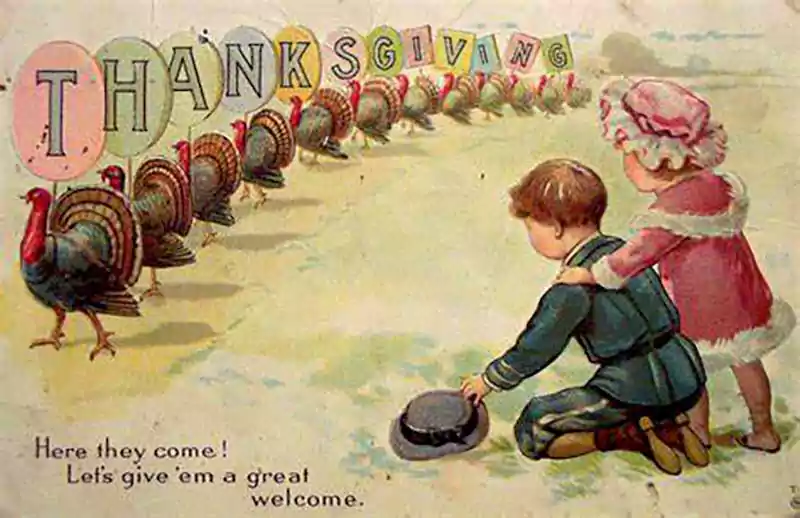 weird vintage thanksgiving images clip art