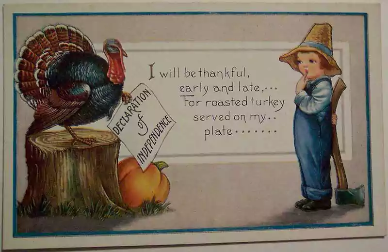 weird vintage thanksgiving images public domain