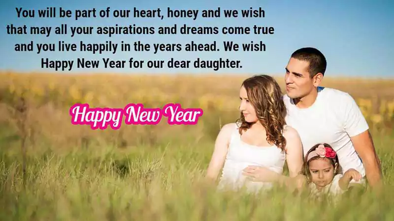 Happy New Year Wishes Messages for Daughter