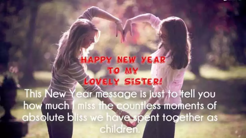 Happy New Year Wishes Messages for Sister