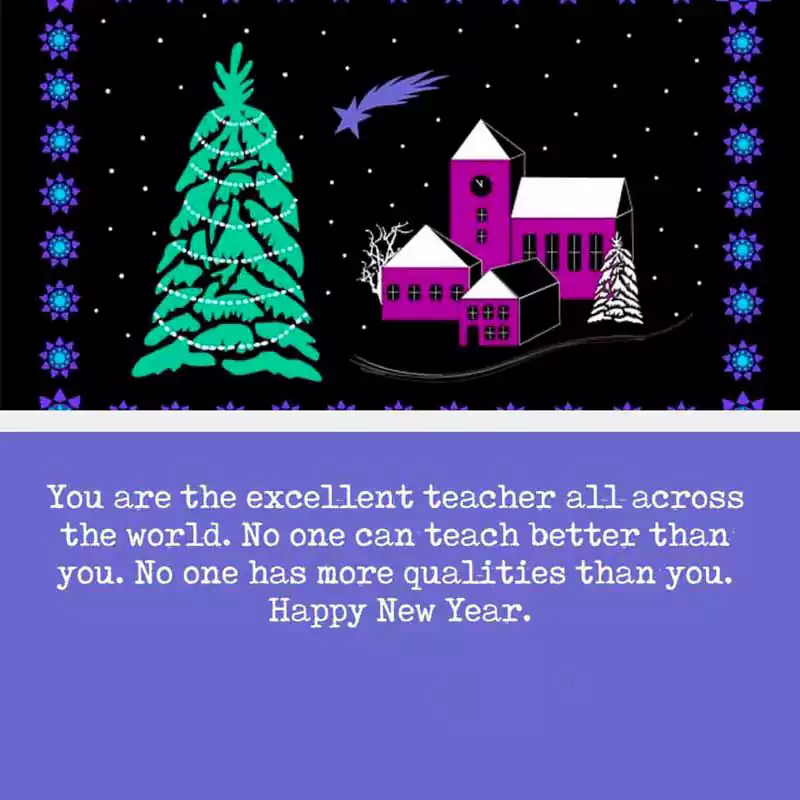 Happy New Year Wishes Messages for Teacher