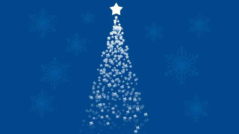 Merry Christmas Blue Background