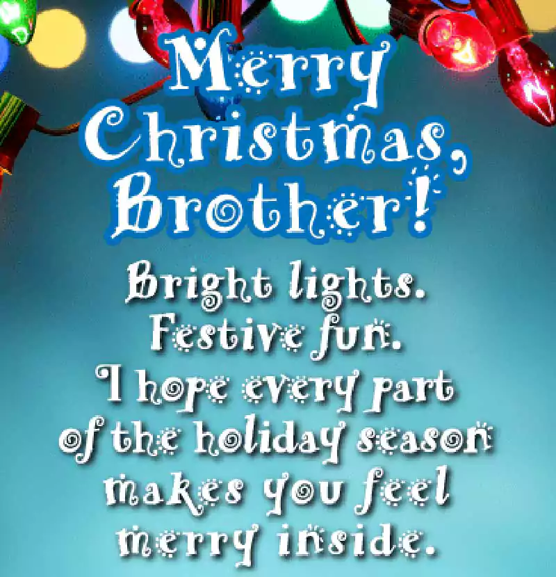 Merry Christmas Brother Quotes Sayings