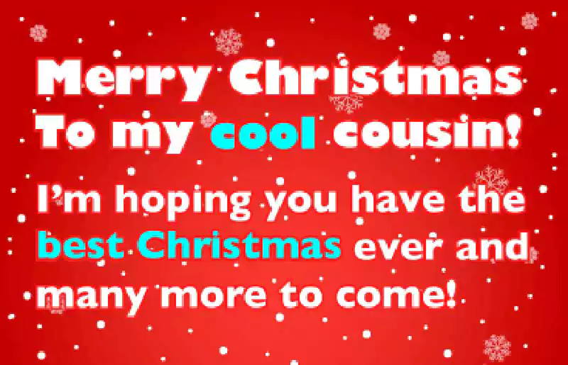 Merry Christmas Cousin Quotes Sayings