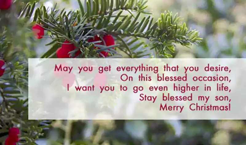 Merry Christmas Messages Wishes to My Son