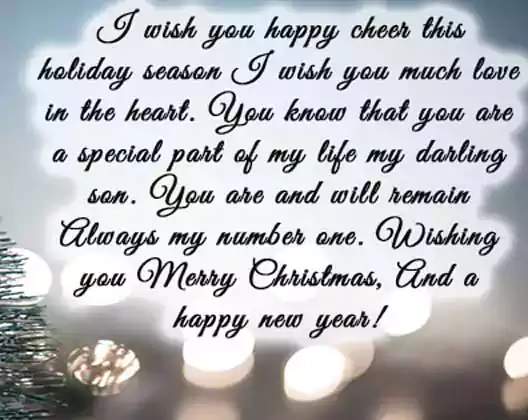 Merry Christmas Messages Wishes to My Son