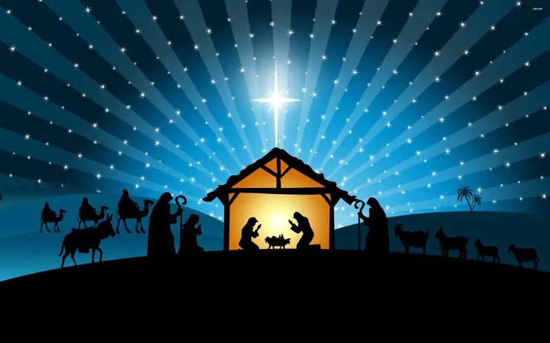 Merry Christmas Nativity Background
