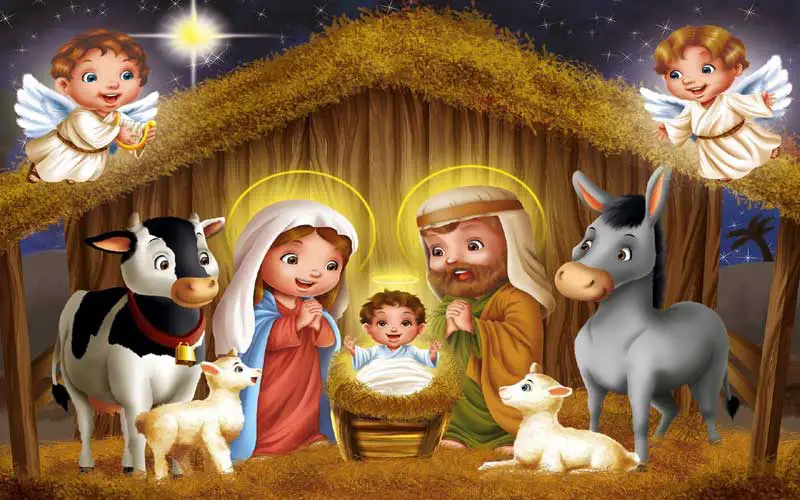 Merry Christmas Nativity Background