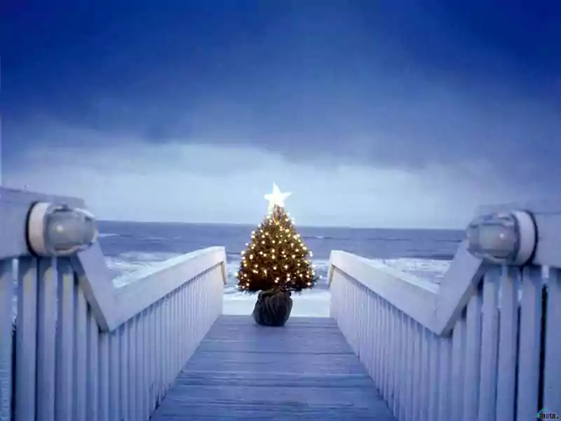 Merry Christmas Ocean Image