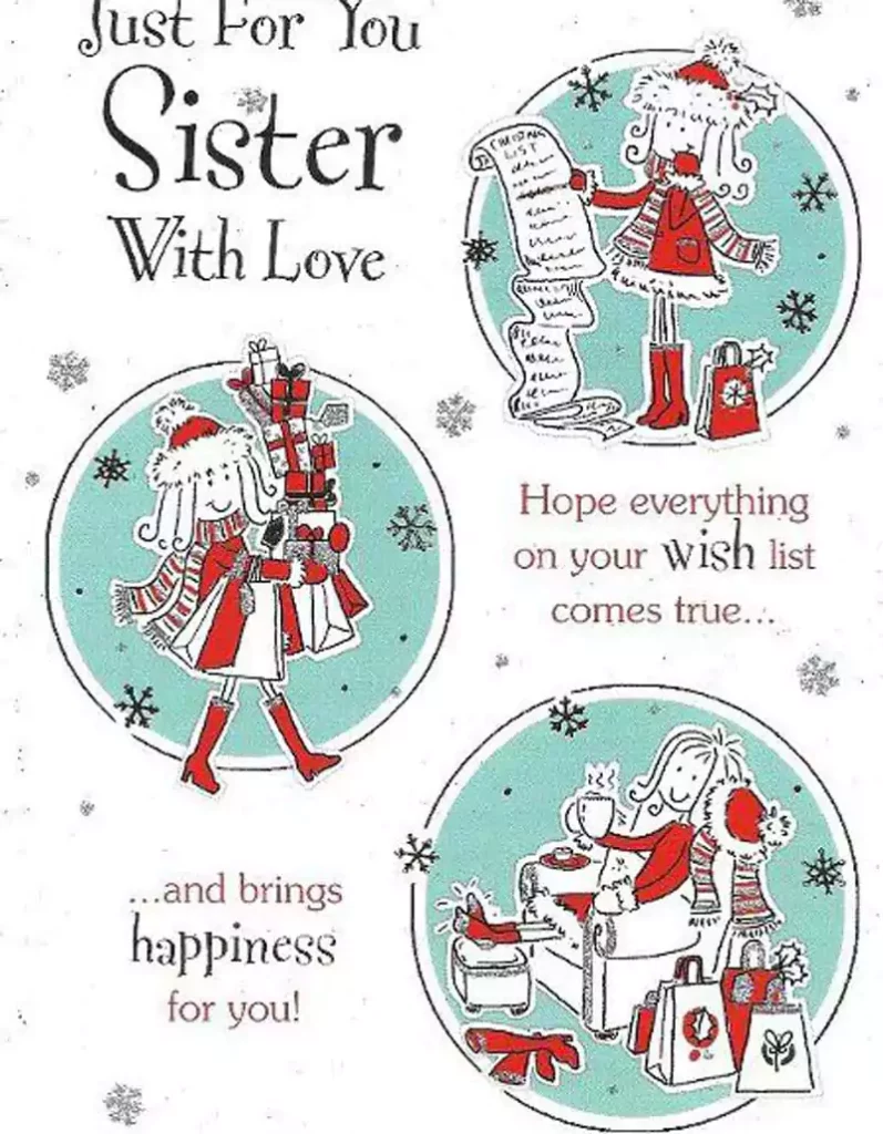 Merry Christmas Sister Quotes Sayings