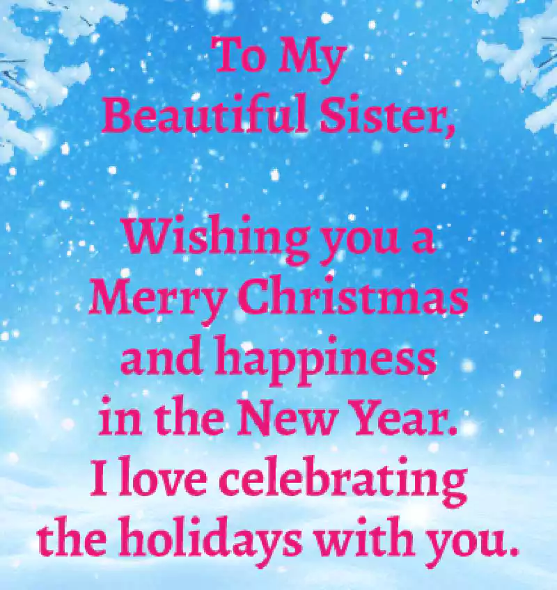 Merry Christmas Sister Quotes Sayings