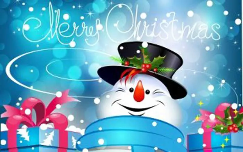 Merry Christmas Snowman Wallpaper