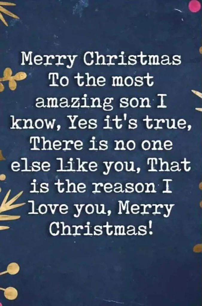 Merry Christmas Son Quotes Sayings