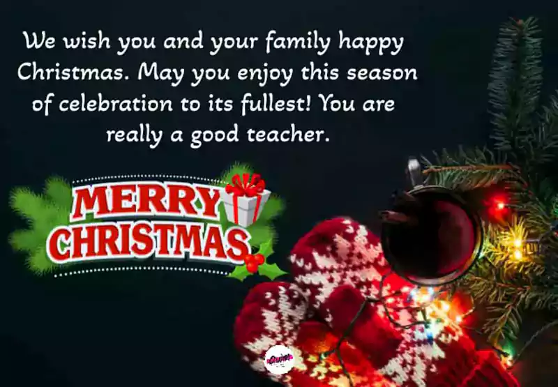 Merry Christmas Teacher Quotes Sayings