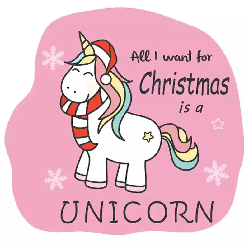 Merry Christmas Unicorn Image