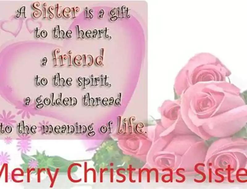 Merry Christmas Wishes For Sister