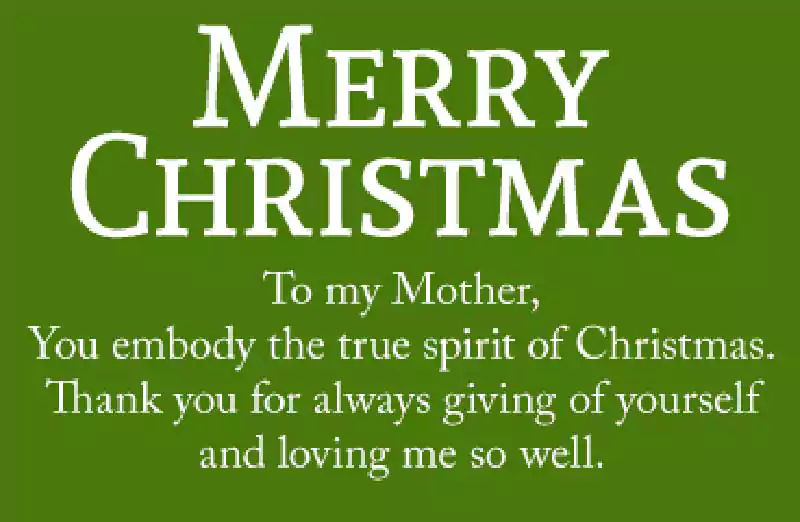 Merry Christmas Wishes Messages Greetings for Mom