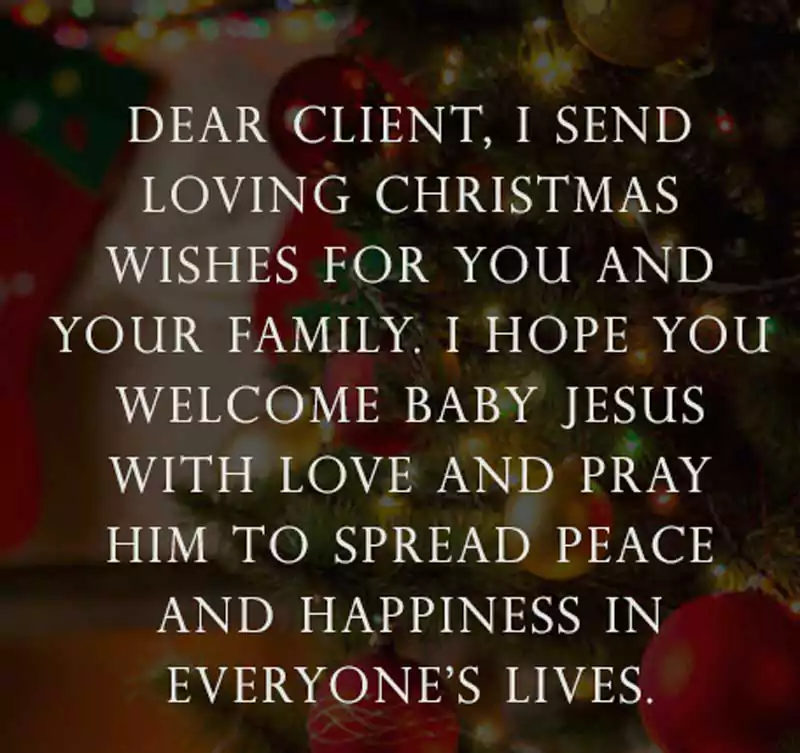 Merry Christmas Wishes Messages for Clients Customers