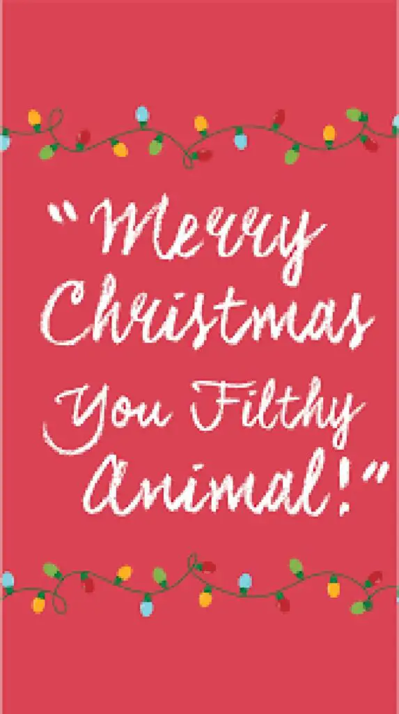 Merry Christmas Ya Filthy Animal Wallpaper