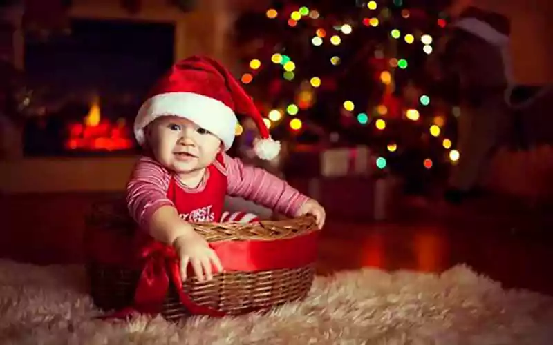 Merry Christmas adorable Baby Image