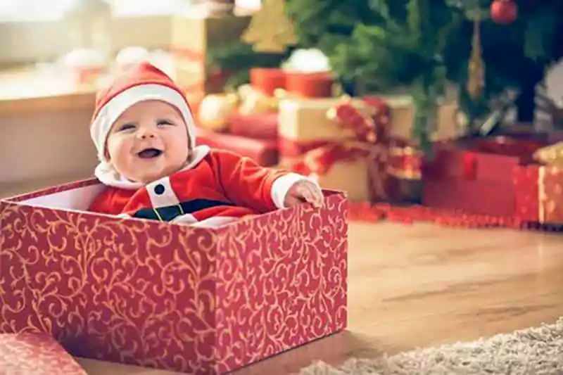 Merry Christmas adorable Baby Image