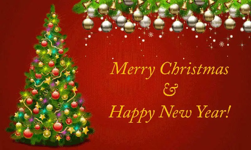 Merry Christmas and Happy New Year Wallpaper
