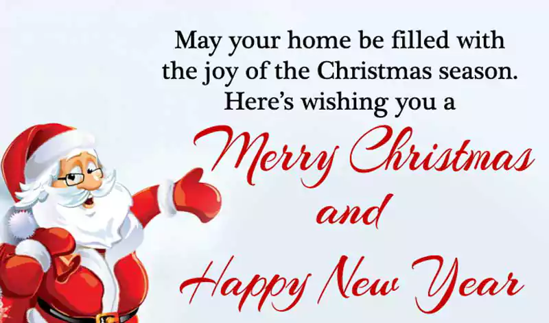 Merry Christmas and Happy New Year Wishes Messages Greetings