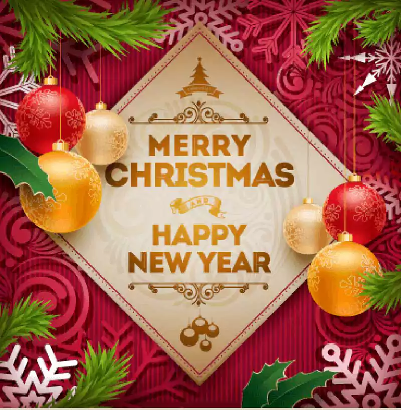 Merry Christmas and Happy New Year Wishes Messages Greetings