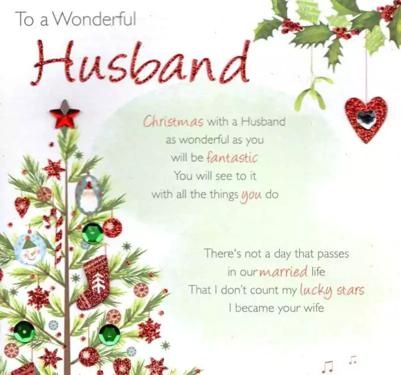 Merry Christmas to My Husband Quotes Sayings