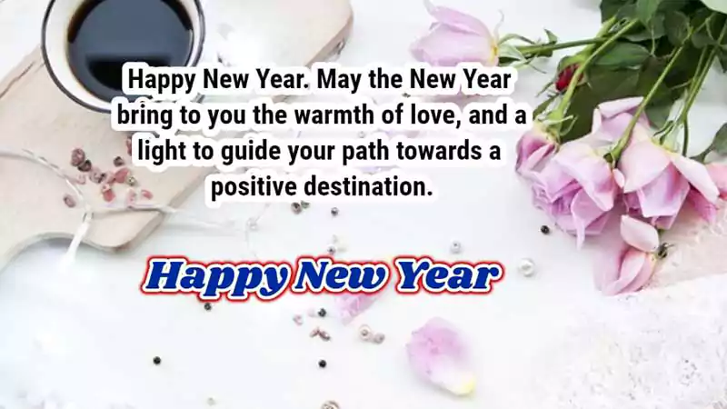 New Year Card With Messages Wishes