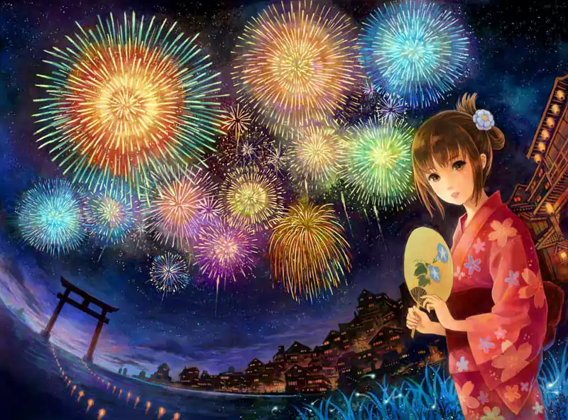 New Year Anime Wallpaper Background